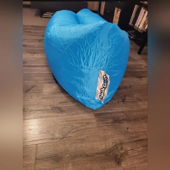 POUCH COUCH INFLATABLE SEATING CUSHION – BLUE – OUTDOOR/INDOOR – RIPSTOP FABRIC - Picture 4 of 6